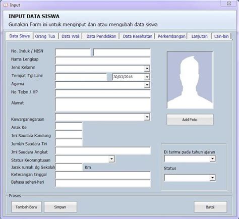 Pendaftaran offline di kemenkes ri, bandung, yogyakarta, padang. Berkas Sekolah Download Gratis Aplikasi Buku Induk Siswa ...