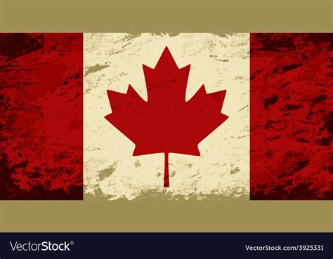 Canadian Flag Grunge Background Royalty Free Vector Image
