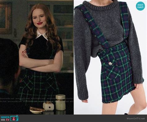Cheryls Embellished Collar Top And Checked Skirt On Riverdale Tv