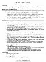 Landscape Resume Sample Pictures