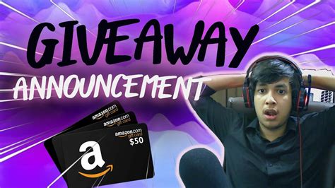 Giveaway Announcement Amazon Gift Card Giveaway Youtube