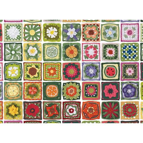 Puzzles as small as 18.3 inches x 13.3 inches and as large as 19.3 inches x 14.3 inches Granny Squares 1000 Piece Jigsaw Puzzle | Spilsbury