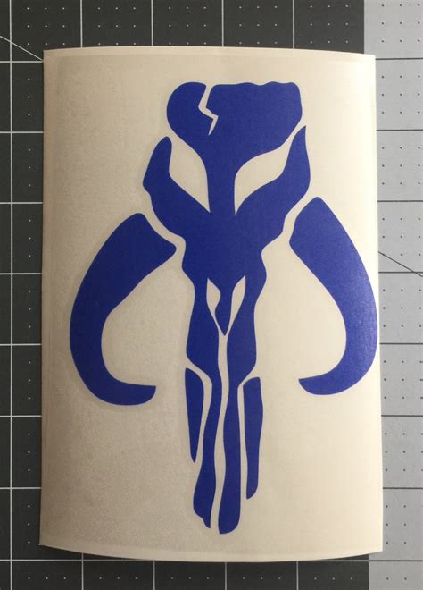 Mandalorian Skull Decal Mythosaur Bounty Hunter Star Etsy