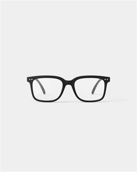 L Black Trendy Rectangular Black Glasses Izipizi