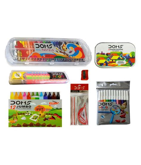 Doms 12 Jumbo Wax Crayons Doms Oil Pastel 25 Colours Doms Neon