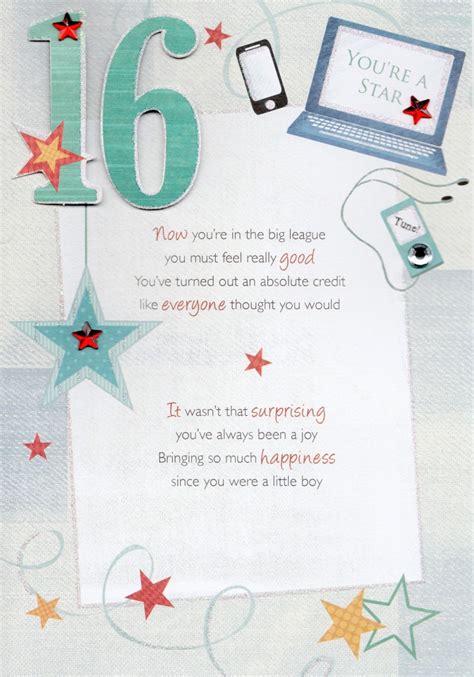 They're a small token of kindness that shows you're thinking of someone on their special day. 16th Happy Birthday Greeting Card | Cards | Love Kates