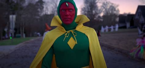 WandaVision: Marvel Comics Accurate Vision Costume Hints ... Roger wardell (a leaker) said wanda and vision go into show business under the names glamour and illusion, this could be what we're seeing.