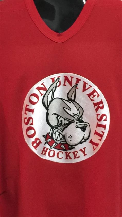 Boston University Hockey Practice Jersey Terriers Mens Tshirts