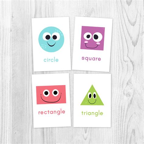 Shapes Flashcards Simple Everyday Mom