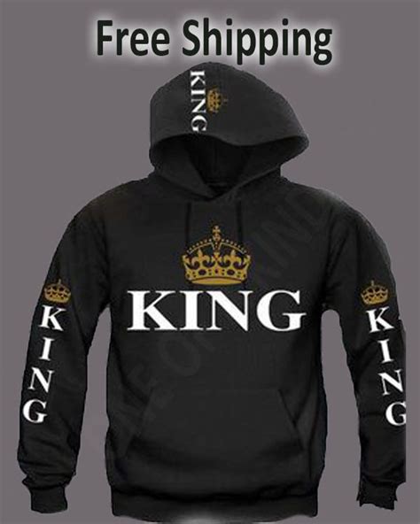 King Mens Pullover Hooded Hoodie Sweatshirt S 5xl Gildan Crown Hoodie