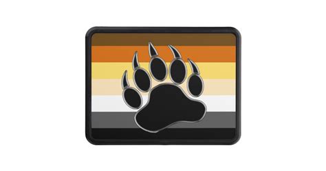 Gay Bear Pride Flag Bear Paw Tow Hitch Cover Zazzle