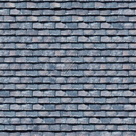 England Old Flat Clay Roof Tiles Texture Seamless 03573