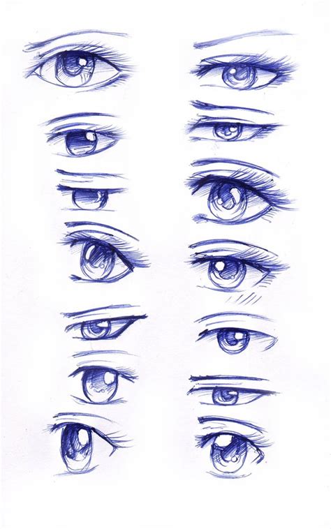 Anime Eye Practice By Tajii Chan On Deviantart Anime Eye Drawing