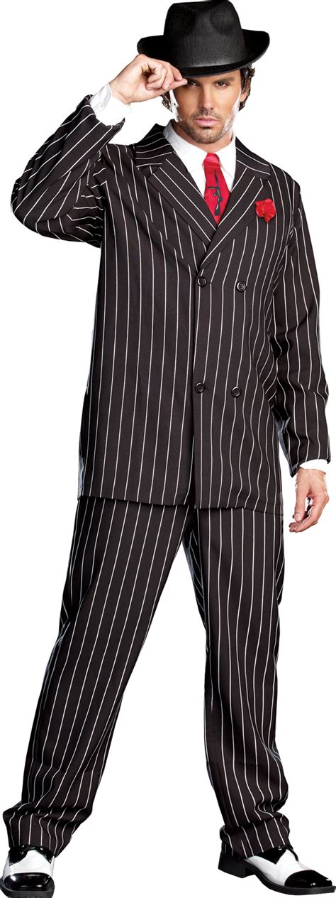 Rental 1920s Men Black Pinstripe Zoot Suit 46r 45 Off