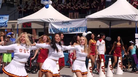 The Usc Song Girls Pep Squad And Band Perform At Swim With Mike Youtube