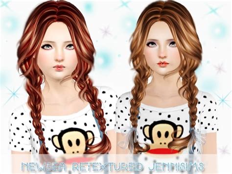 Double Braid Hairstyle Newsea Clover Retextured The Sims 3 Catalog