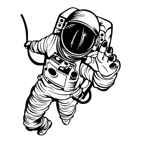 Simplistic Astronaut Illustration Transparent Png Svg