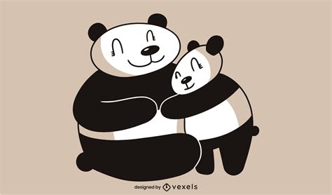Cute Pandas Illustration Design Vector Download
