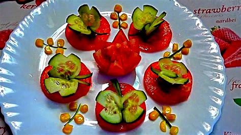 How To Make Cucumber Garnish Butterfly Art In Cucumber And Vegetables