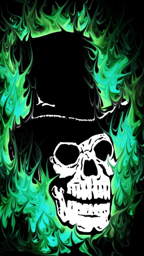 Discover 76 Green Fire Skull Wallpaper Best Incdgdbentre