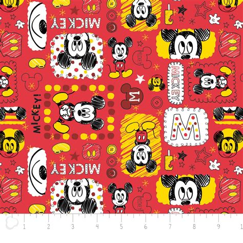 Mickey Mouse And Friends Yardage Fabric By Camelot Design Studio Disney