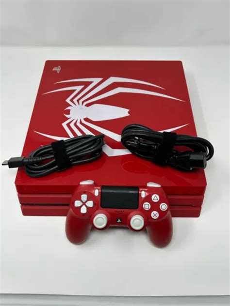Sony Playstation 4 Pro 1tb Marvel Spider Man Limited Edition Red