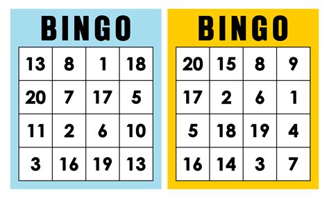 Numbered Bingo Cards Bingo Cards Printable Bingo Printable Bingo Cards