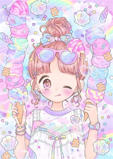 Cute Anime Kawaii Kawaii Pastel Anime Girl Hd Phone Wallpaper Pxfuel