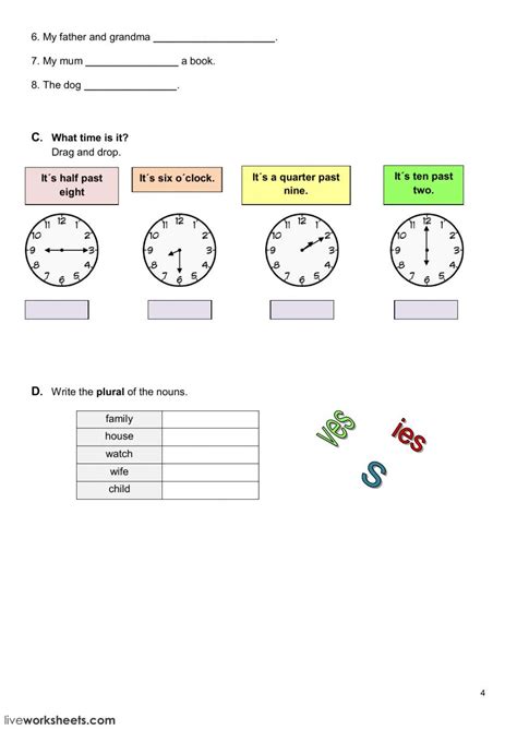 Test With Daily Routine Interactive Worksheet Daily Routine