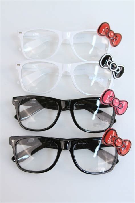 hello kitty glasses wayfarer black or white by threebirdnest 19 50 hello kitty bow hello