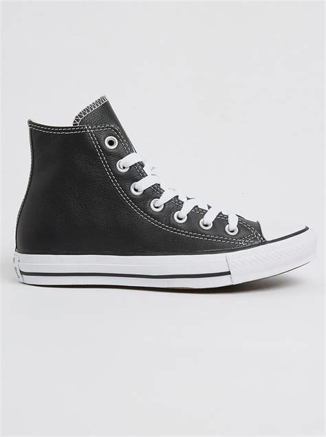 Leather Chuck Taylor All Star Hi Black Converse Sneakers