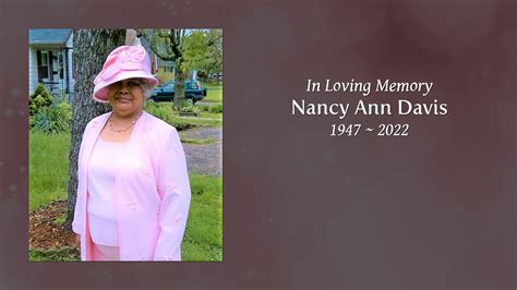 Nancy Ann Davis Tribute Video