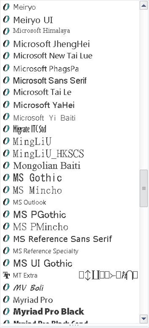 Microsoft Font Names Ascseforme