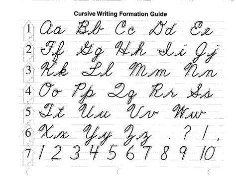 Cursive Calligraphy Alphabet Letters