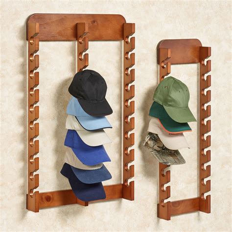 Wood Cap Display Wall Rack Holds Up To 30 Hats Вешалка для