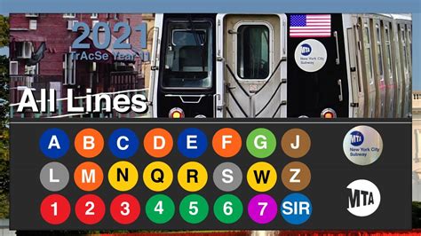 Mta New York City Subway All Lines Youtube