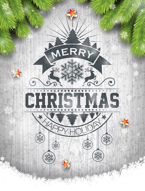 Premium Vector Vector Merry Christmas Holiday And Happy New Year