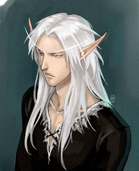 An Anime Character With White Hair And Horns