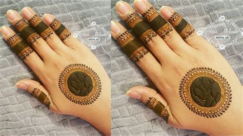 Gorgeous #henna #design #love @hennainspire mehndi designs for hands, mehndi images, rajasthani mehndi designs Super easy gol tikki Eid 2019 mehndi design//hand henna designs step by ... | Mehndi designs for ...
