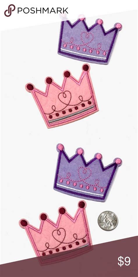 Crown Patch Iron On Cute Pink Princess Girl Diy Cute