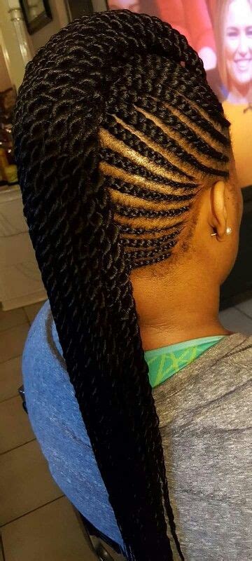 For this look, the hair at the front has been styled into chunky braids which go all the. Mohawk | braids twist buns | Pinterest | Summer, Style and ...