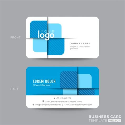 Free Vector Blue Geometric Business Card