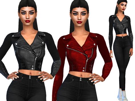 Fit Leather Jackets By Saliwa From Tsr • Sims 4 Downloads