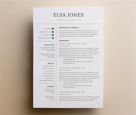 minimalist resume templates clean sleek design