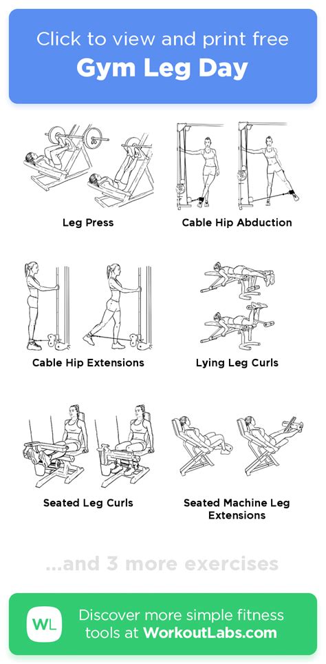 Free Workout Gym Leg Day · Workoutlabs Fit Gym Leg Day Leg Workouts