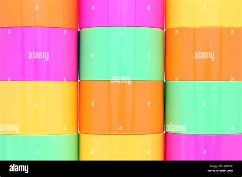 Colorful Plastic Cups Background Stock Photo Alamy