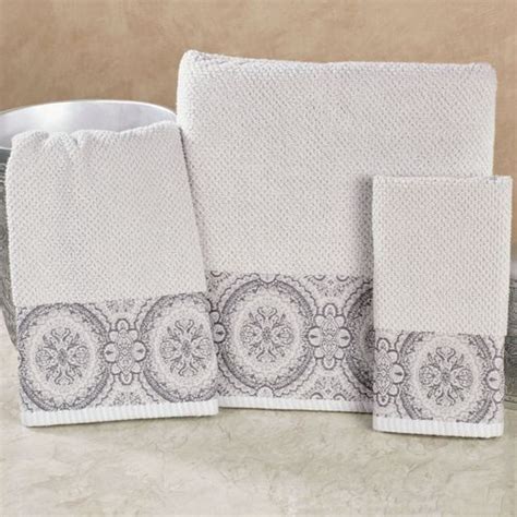 Colette Silver Bath Towel Set By J Queen New York