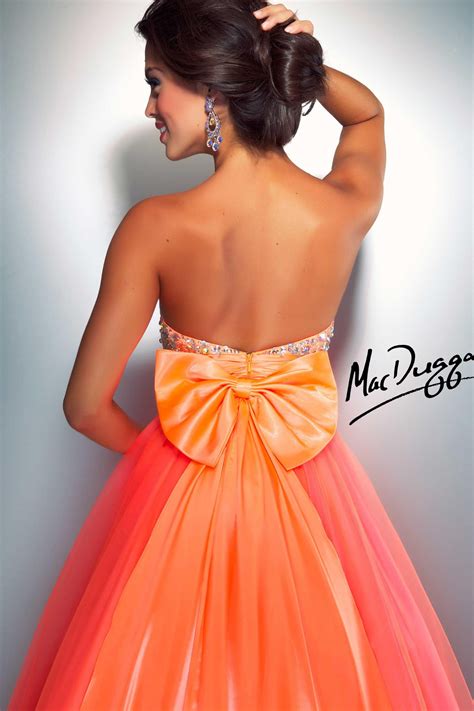 Neon Orange Prom Dress Mac Duggal 48126a Orange Prom Dresses Neon