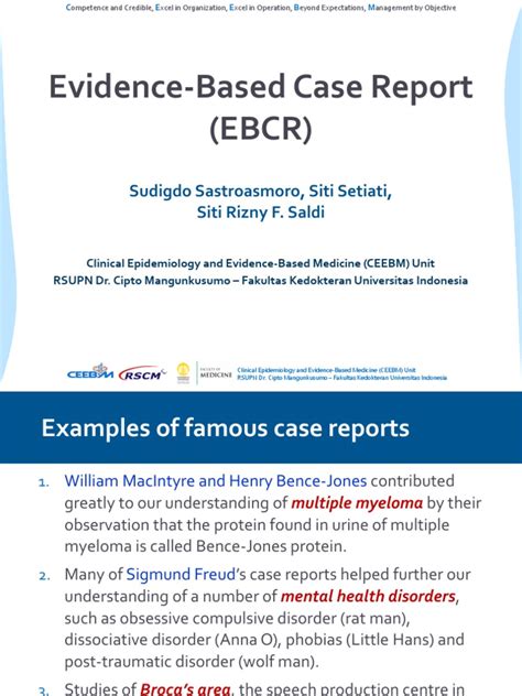 Evidence Based Case Report Evidence Based Medicine Epidemiology