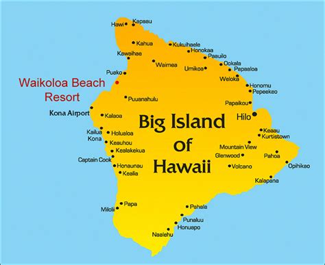 Kona Hawaii Beaches Map